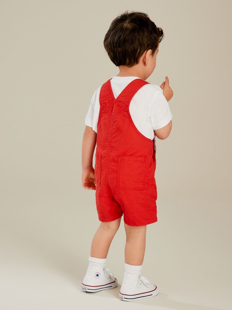 Red Dungarees (3mths-7yrs) - Image 2 of 6