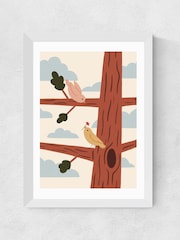 East End Prints White Two Little Birds Wall Art Print by Kid of the Village - Image 2 of 2