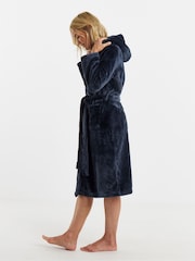 Figleaves Blue Figleaves Luxe Plush Robe - Image 2 of 4