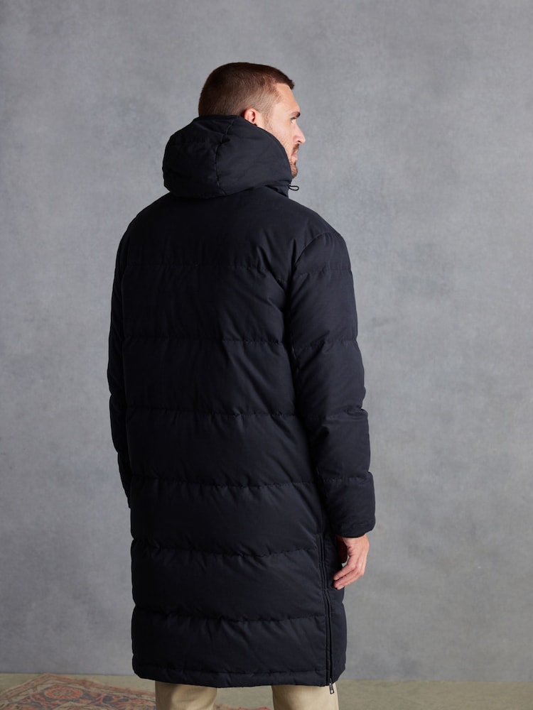 Black Signature Longline Down Puffer Coat - Image 2 of 12