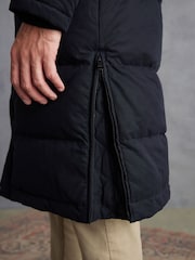 Black Signature Longline Down Puffer Coat - Image 4 of 12