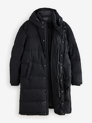 Black Signature Longline Down Puffer Coat - Image 7 of 12