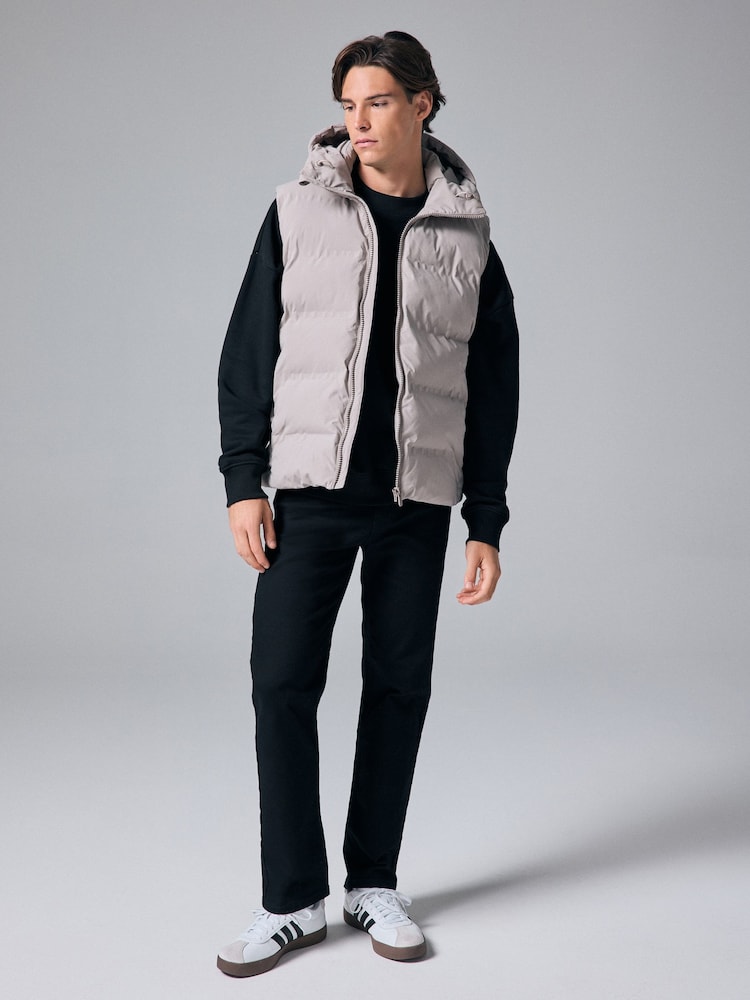 Dark Stone Shower Resistant Heatseal Hooded Gilet - Image 2 of 7