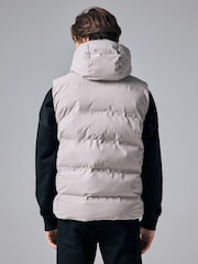 Dark Stone Shower Resistant Heatseal Hooded Gilet - Image 3 of 7