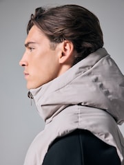 Dark Stone Shower Resistant Heatseal Hooded Gilet - Image 5 of 7