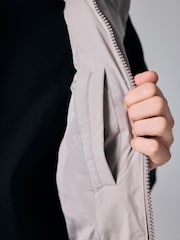 Dark Stone Shower Resistant Heatseal Hooded Gilet - Image 6 of 7