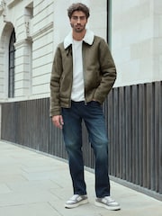 Dark Stone Faux Shearling Jacket - Image 3 of 13