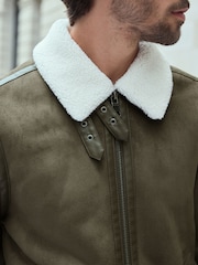 Dark Stone Faux Shearling Jacket - Image 6 of 13