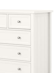Julian Bowen Surf White Maine 5 Drawer Chest of Drawers - Image 2 of 4