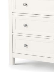 Julian Bowen Surf White Maine 5 Drawer Chest of Drawers - Image 4 of 4