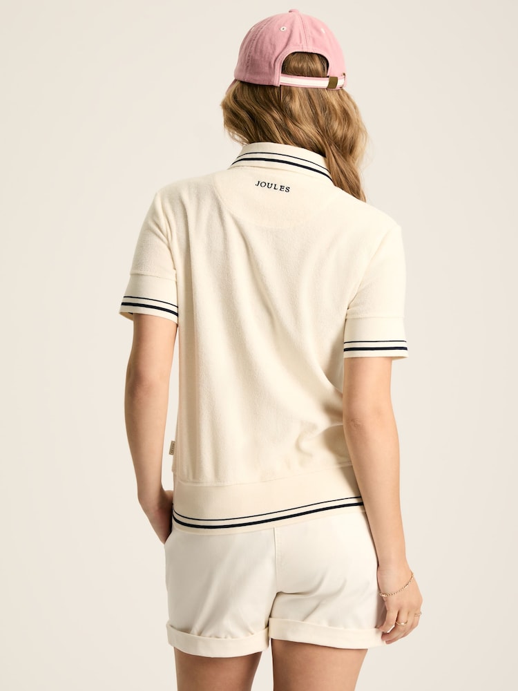 Joules Kingsley Cream Towelling Polo Shirt - Image 2 of 5