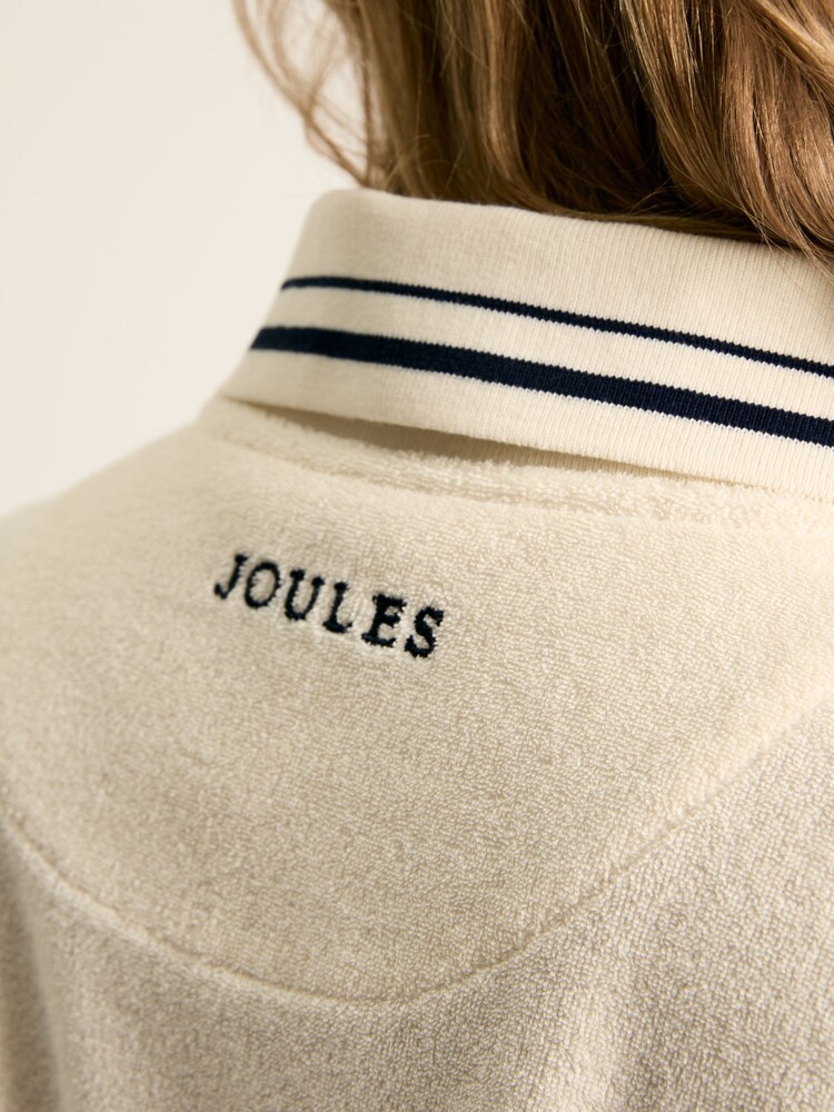 Joules Kingsley Cream Towelling Polo Shirt - Image 5 of 5