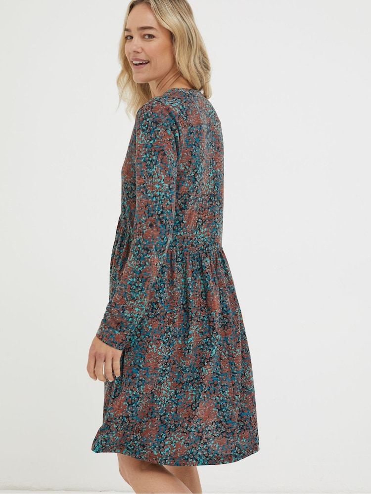 FatFace Black Elsie Textured Jersey Dress - Image 2 of 5