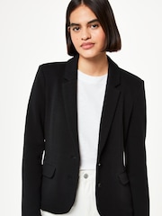 Whistles Black Slim Jersey Jacket - Image 1 of 5