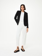 Whistles Black Slim Jersey Jacket - Image 4 of 5