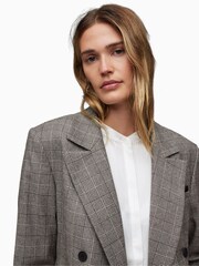 AllSaints Bea Check Blazer - Image 5 of 7