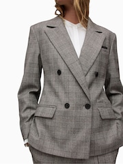 AllSaints Bea Check Blazer - Image 6 of 7