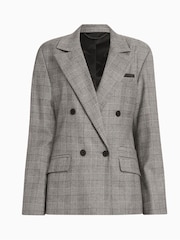 AllSaints Bea Check Blazer - Image 7 of 7