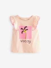 Rosa/Holiday/Palmendesign - Hemden aus 100 % Baumwolle im 4er-Pack (3Monate -7Jahre) - Bild 2 von 7