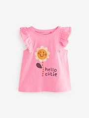 Rosa/Holiday/Palmendesign - Hemden aus 100 % Baumwolle im 4er-Pack (3Monate -7Jahre) - Bild 4 von 7
