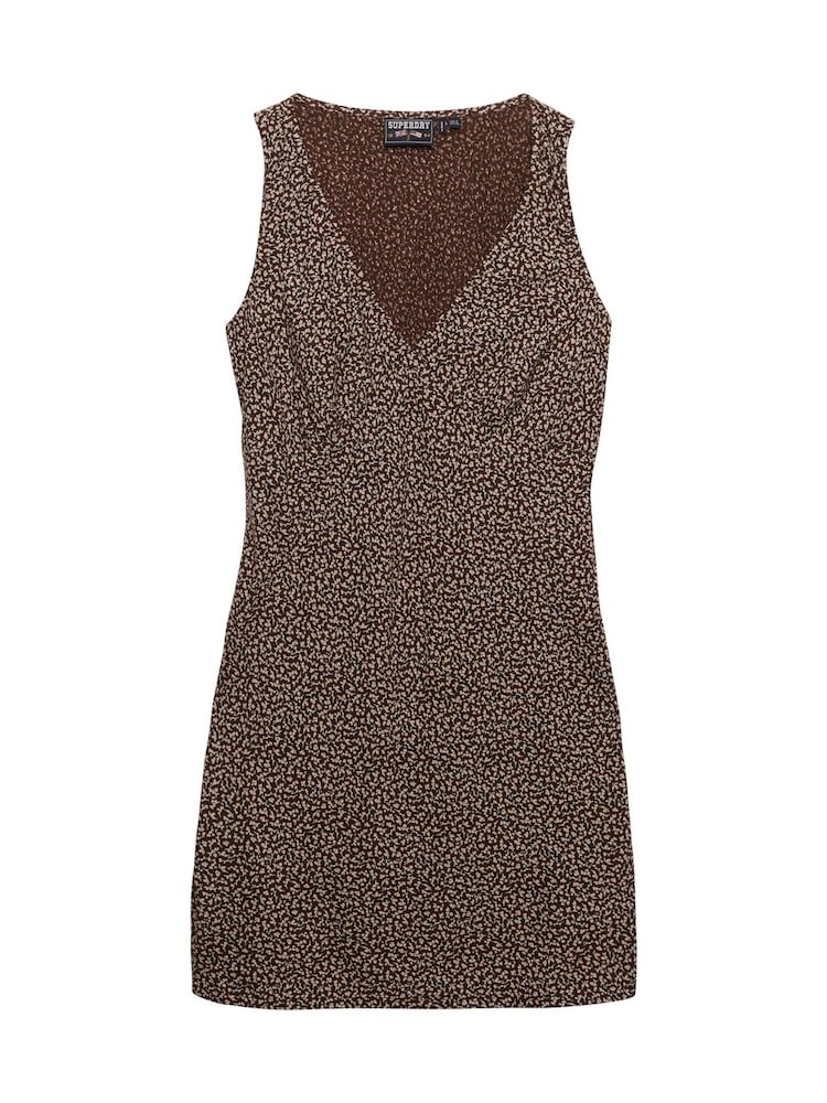 Vestido curto estampado com decote coração da Superdry - Imagem 1 de 1