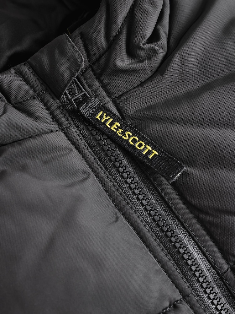 Lyle & Scott Black Longline Boys Puffer Jacket - Image 3 of 6