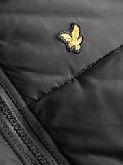 Lyle & Scott Black Longline Boys Puffer Jacket - Image 6 of 6