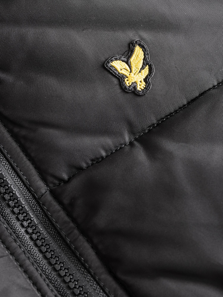 Lyle & Scott Black Longline Boys Puffer Jacket - Image 6 of 6 Lyle & Scott Black Longline Boys Puffer Jacket - Image 6 of 6