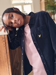 Lyle & Scott Navy Blue Boys Corduroy 100% Cotton Shirt - Image 2 of 8