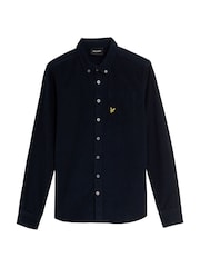 Lyle & Scott Navy Blue Boys Corduroy 100% Cotton Shirt - Image 7 of 8