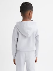 أزرق ثلجي - سترة هودي جيرسيه قطن تلبيس واسع Alexander من Reiss - Image 4 of 5
