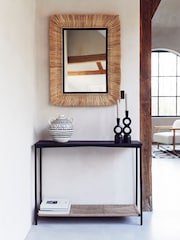 French Connection Metal/Jute Tatami Console Table - Image 1 of 7