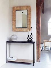 French Connection Metal/Jute Tatami Console Table - Image 2 of 7