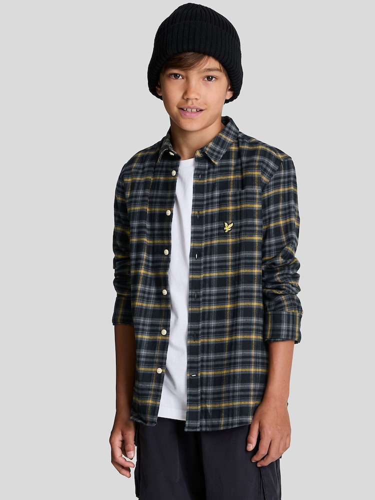 Lyle & Scott Black 100% Cotton Tartan Check Boys Shirt - Image 1 of 5