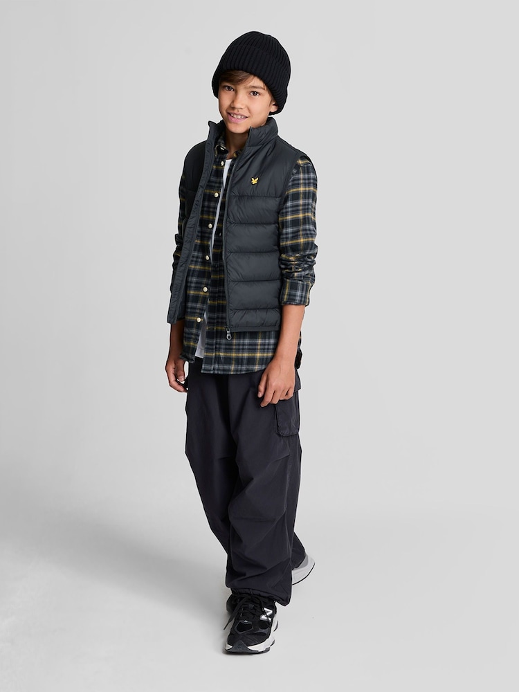 Lyle & Scott Black 100% Cotton Tartan Check Boys Shirt - Image 2 of 5