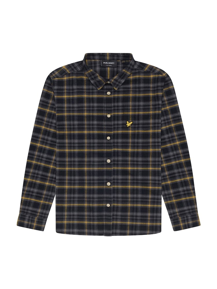 Lyle & Scott Black 100% Cotton Tartan Check Boys Shirt - Image 5 of 5 Lyle & Scott Black 100% Cotton Tartan Check Boys Shirt - Image 5 of 5