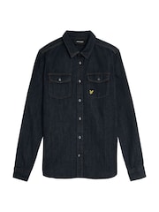 Lyle & Scott Blue Boys Mid Wash 100% Cotton Denim Shirt - Image 1 of 3