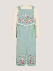 Monsoon Baby Top & Embroidered Corduroy Dungarees Set - 3এর মধ্যে 1 ছবি