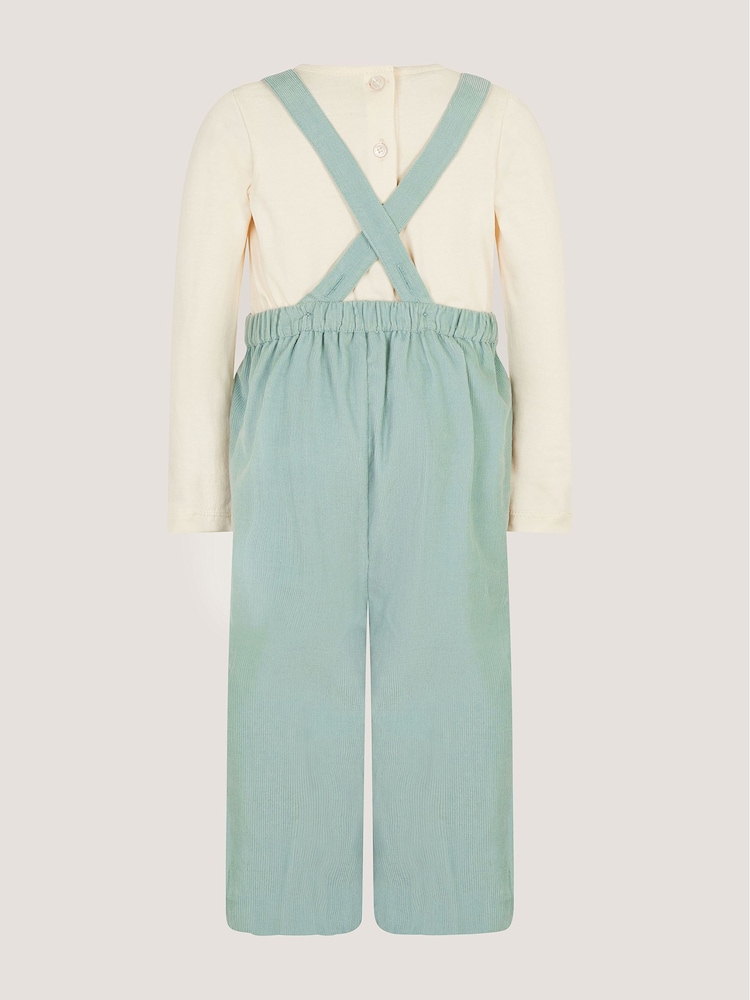 Monsoon Baby Top & Embroidered Corduroy Dungarees Set - 3এর মধ্যে 2 ছবি