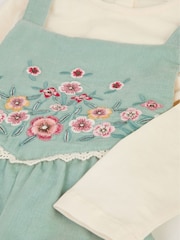 Monsoon Baby Top & Embroidered Corduroy Dungarees Set - 3এর মধ্যে 3 ছবি