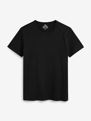 Burgundy Red/Black/White/Blue/Grey Marl Slim Fit T-Shirts 5 Pack - Image 6 of 6