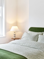 Jasper Conran London Set of 2 Green Leaves 200 Thread Count 100% Cotton Pillowcases - Image 1 of 4