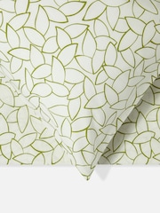 Jasper Conran London Set of 2 Green Leaves 200 Thread Count 100% Cotton Pillowcases - Image 4 of 4