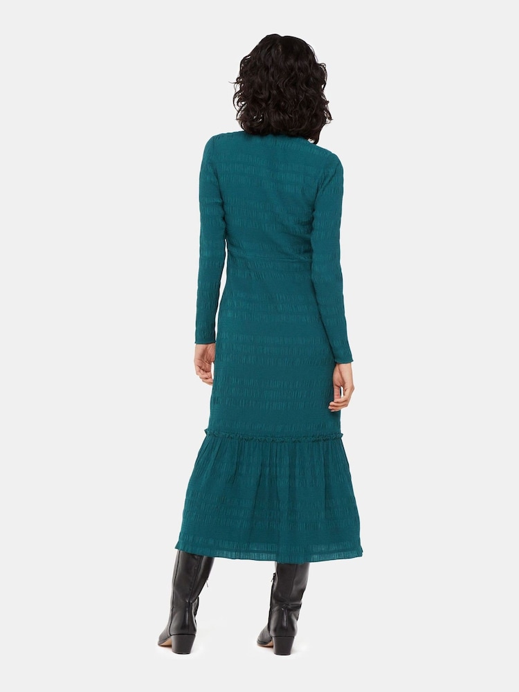 Whistles Green Mila Textured Dress - Image 2 of 5