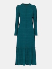 Whistles Green Mila Textured Dress - Image 5 of 5