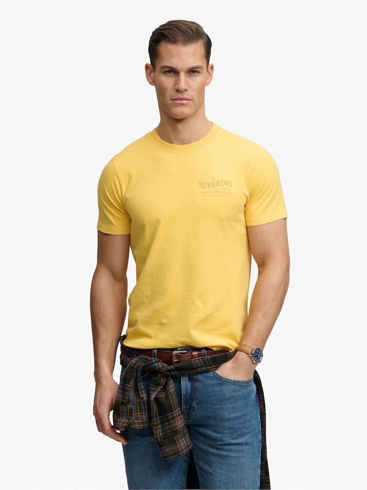 Superdry Yellow Outdoors Mountain Relaxed T-Shirt - Image 1 of 4