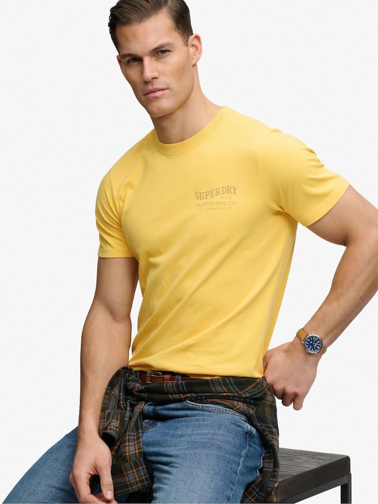 Superdry Yellow Outdoors Mountain Relaxed T-Shirt - Image 2 of 4