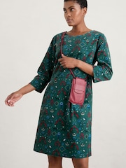 Seasalt Cornwall Green High Key Needlecord Dress - Image 1 of 5