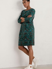 Seasalt Cornwall Green High Key Needlecord Dress - Image 3 of 5