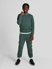 Lyle & Scott Green Boys Utility Cargo Jersey 100% Cotton Sweatshirt - Image 3 of 6